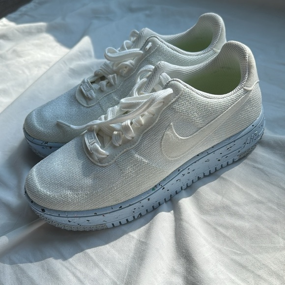 Nike Air Force 1 Crater Flyknit Basketball Shoes White/Photon Dust Size 8.5 - Picture 13 of 16